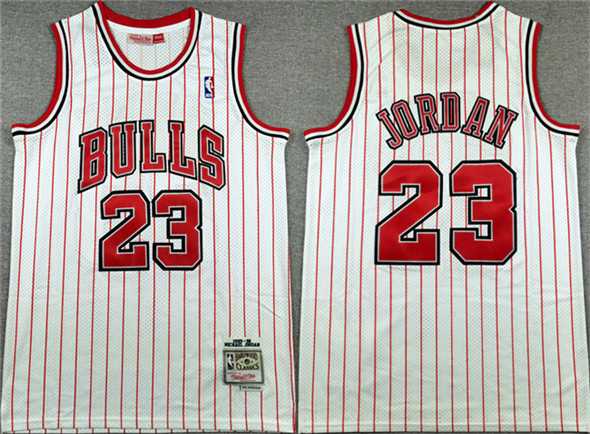 Men%27s Chicago Bulls #23 Michael Jordan White Stitched Jersey
